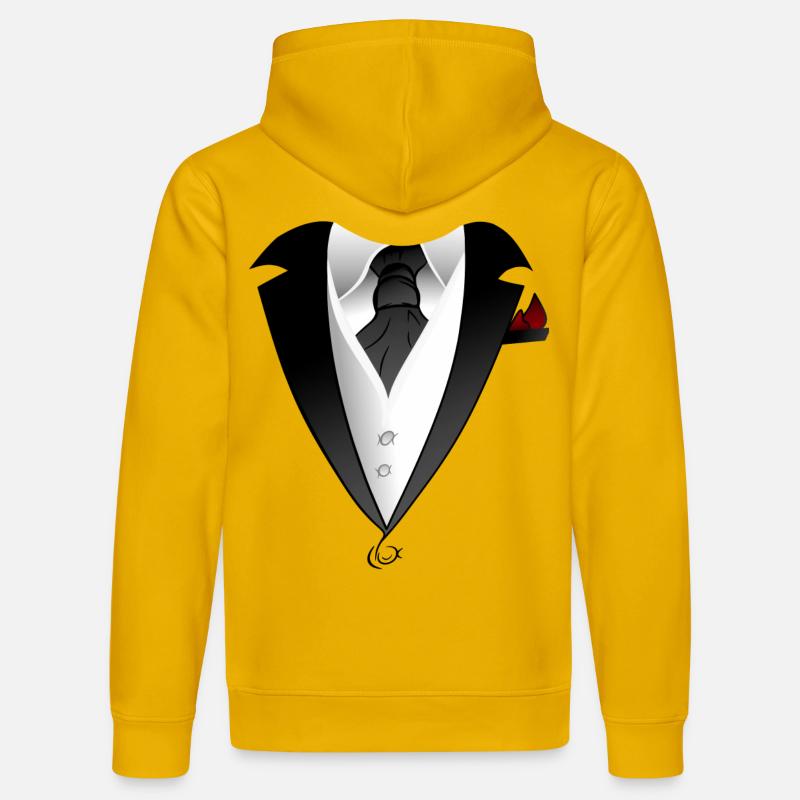 Costume avec veste cravate design - Sweat à capuche bio DRUMMER Stanley/Stella Unisexe - jaune spectre