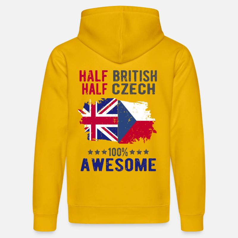 Moitié britannique moitié tchèque - Sweat à capuche bio DRUMMER Stanley/Stella Unisexe - jaune spectre