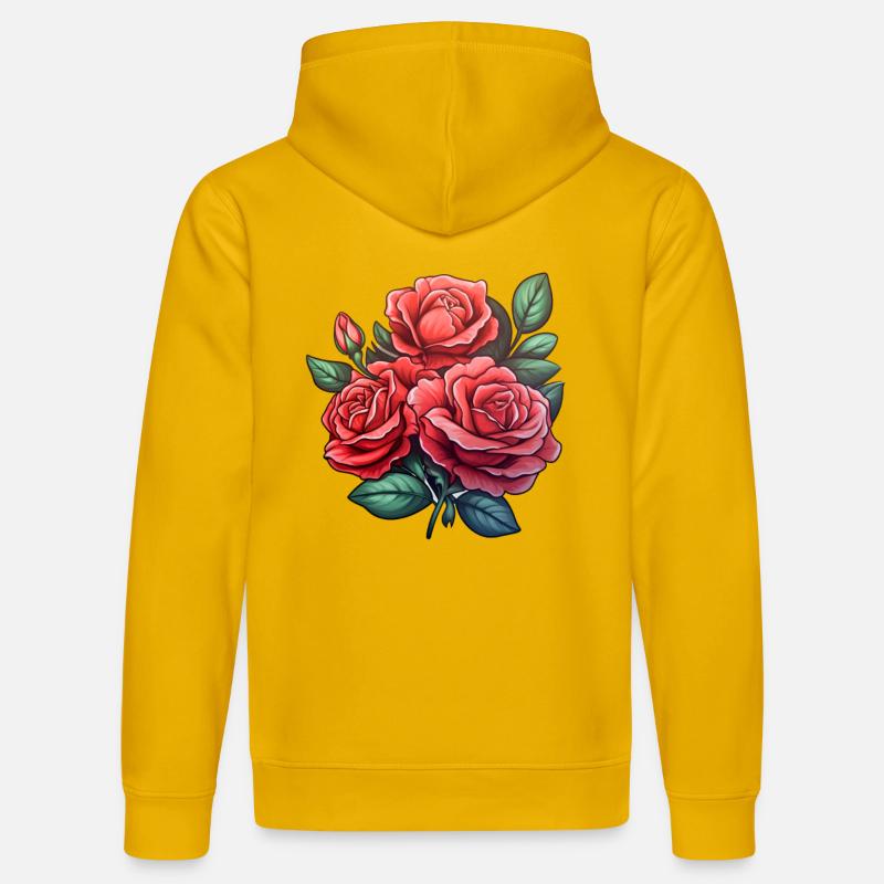 Fleur de Rose - Sweat à capuche bio DRUMMER Stanley/Stella Unisexe - jaune spectre