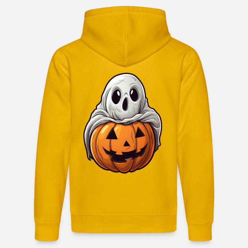Ghost Pumpkin Halloween Comic - Sweat à capuche bio DRUMMER Stanley/Stella Unisexe - jaune spectre