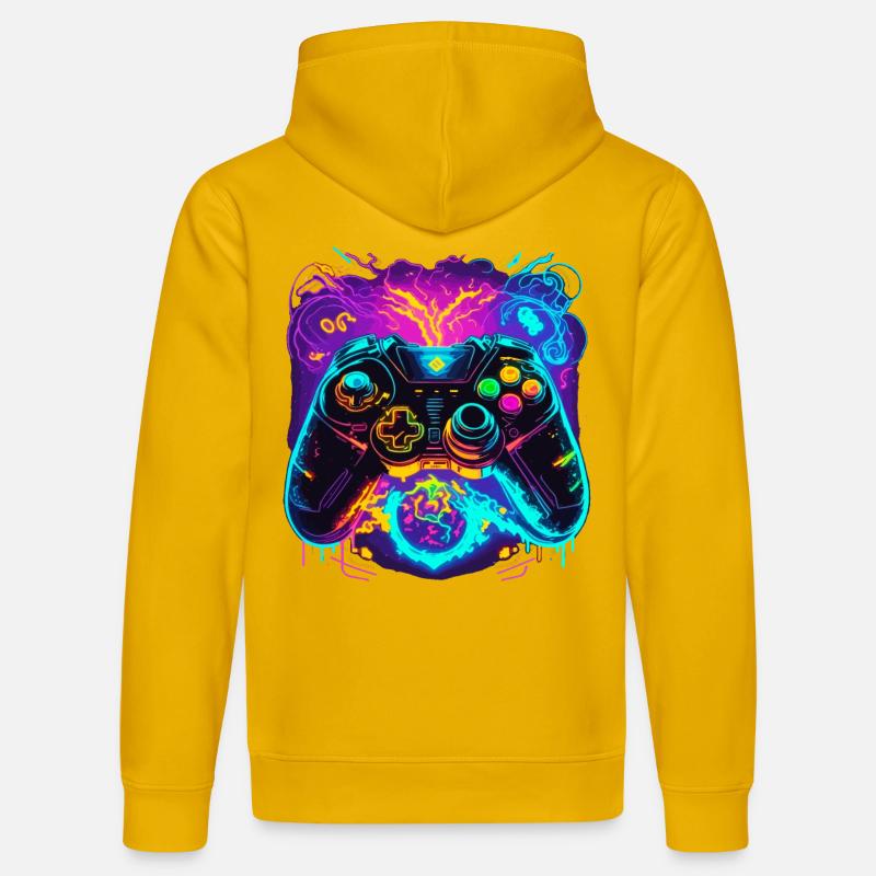 Power Graffiti Gaming Controller - Sweat à capuche bio DRUMMER Stanley/Stella Unisexe - jaune spectre