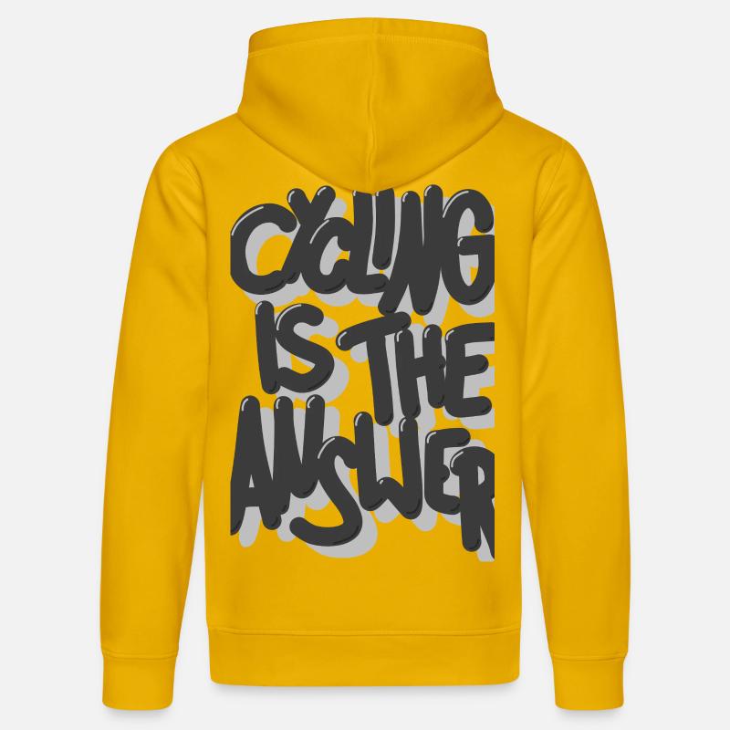 Le vélo est la solution - Sweat à capuche bio DRUMMER Stanley/Stella Unisexe - jaune spectre