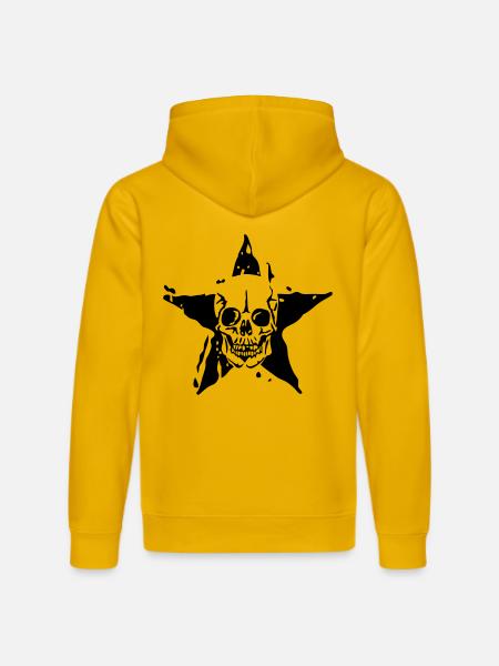Todesstern Todes Kopf etoile2 - Stanley/Stella Unisex Bio-Hoodie DRUMMER  - Spektralgelb
