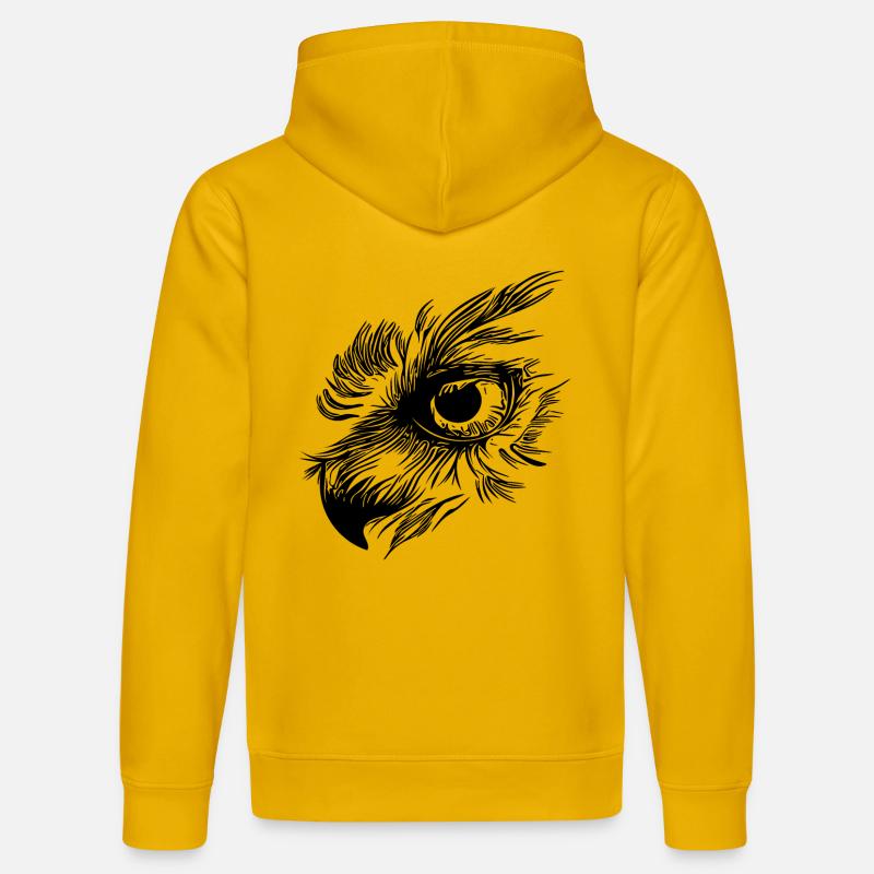 Bec de hibou - Owl Eye - Sweat à capuche bio DRUMMER Stanley/Stella Unisexe - jaune spectre