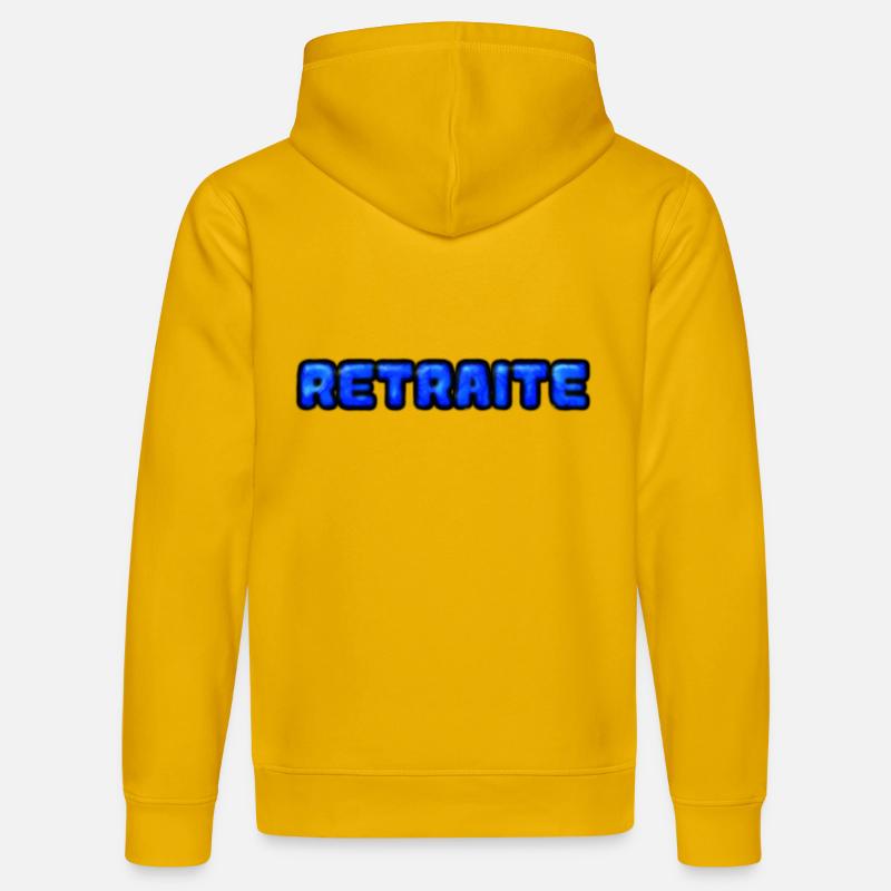 RETRAITE. RETRAITE. RETRAITEE. RETRAITE - Sweat à capuche bio DRUMMER Stanley/Stella Unisexe - jaune spectre