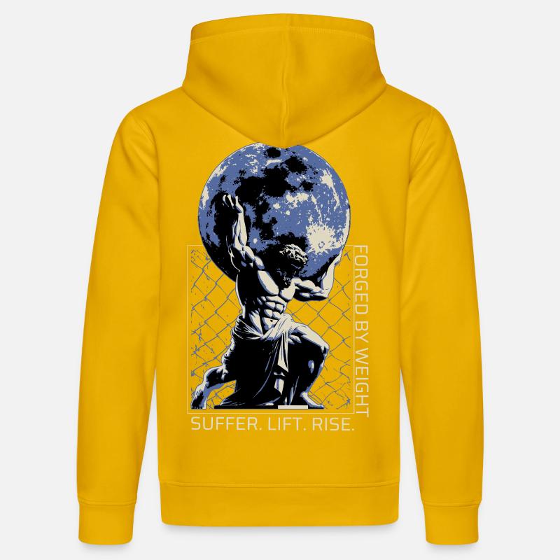 Graphique grec de Titan - Sweat à capuche bio DRUMMER Stanley/Stella Unisexe - jaune spectre