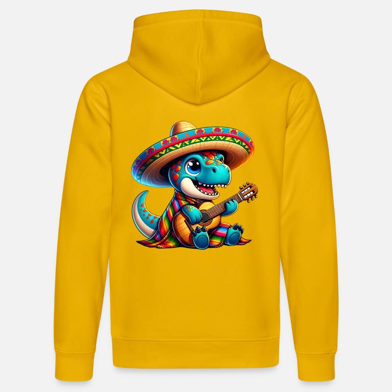 Cinco de Mayo Dino Trex - Sweat à capuche bio DRUMMER Stanley/Stella Unisexe - jaune spectre