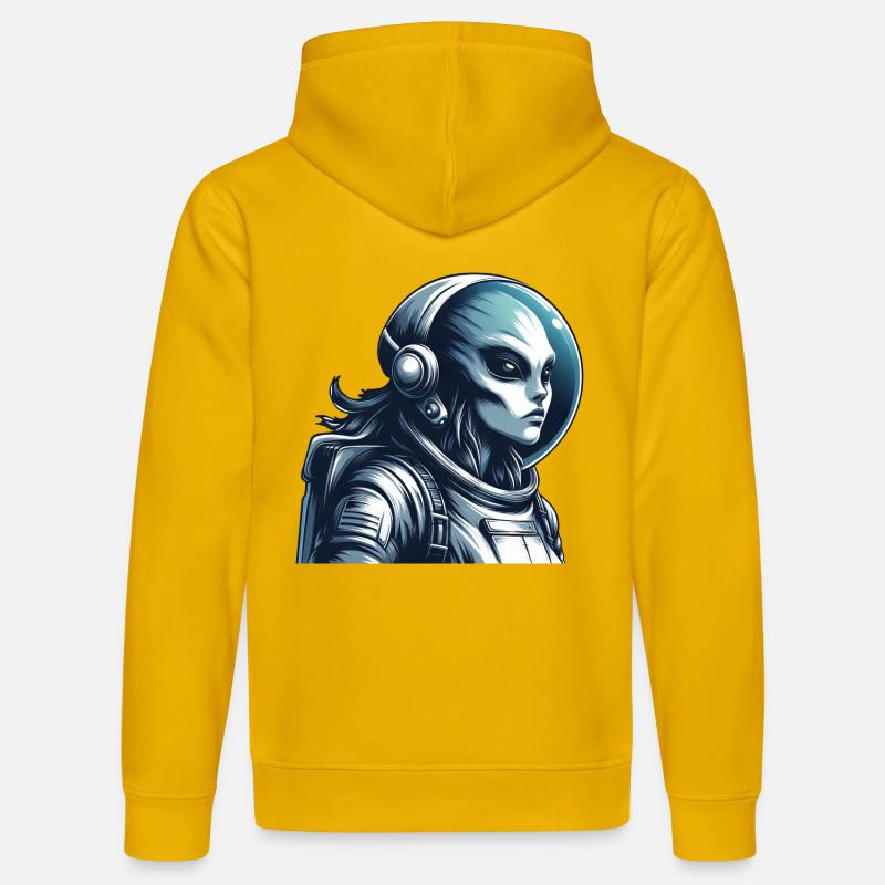 Exploration spatiale d’astronautes extraterrestres - Sweat à capuche bio DRUMMER Stanley/Stella Unisexe - jaune spectre