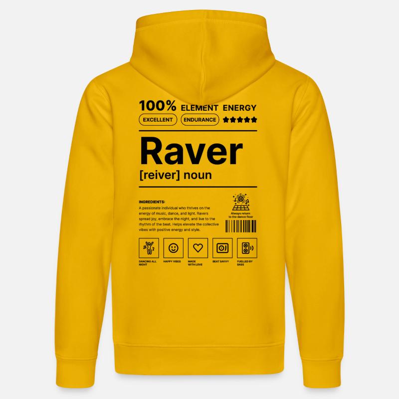 Mode de vie raver - Sweat à capuche bio DRUMMER Stanley/Stella Unisexe - jaune spectre