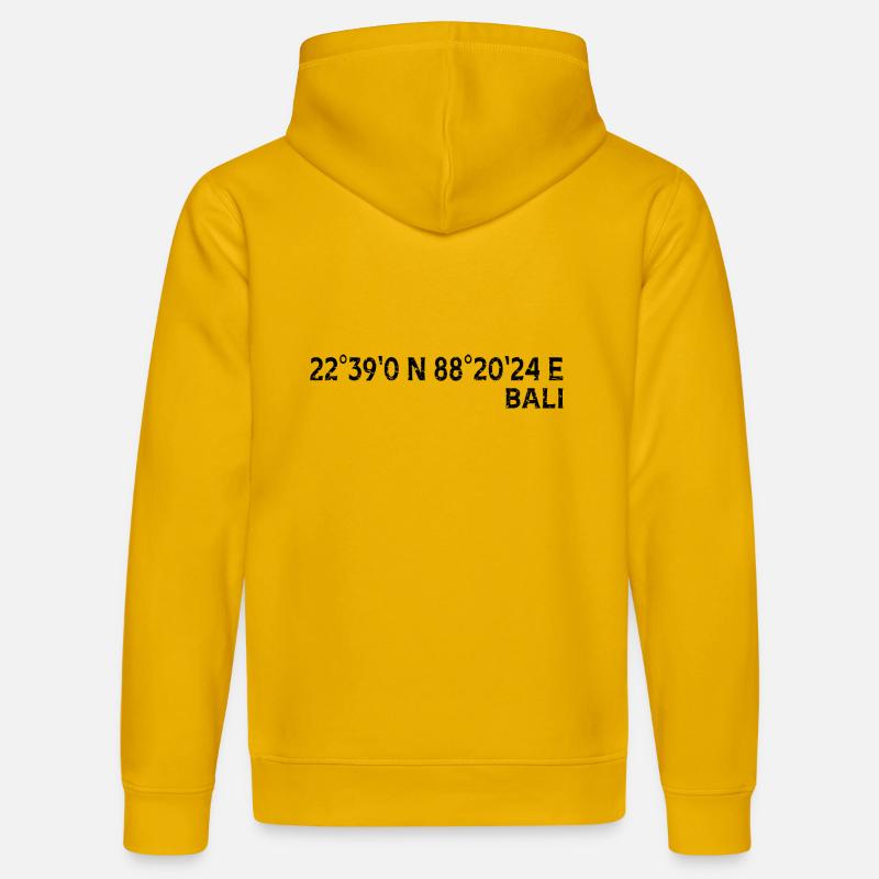 Coordonnées Bali Souvenir - Sweat à capuche bio DRUMMER Stanley/Stella Unisexe - jaune spectre