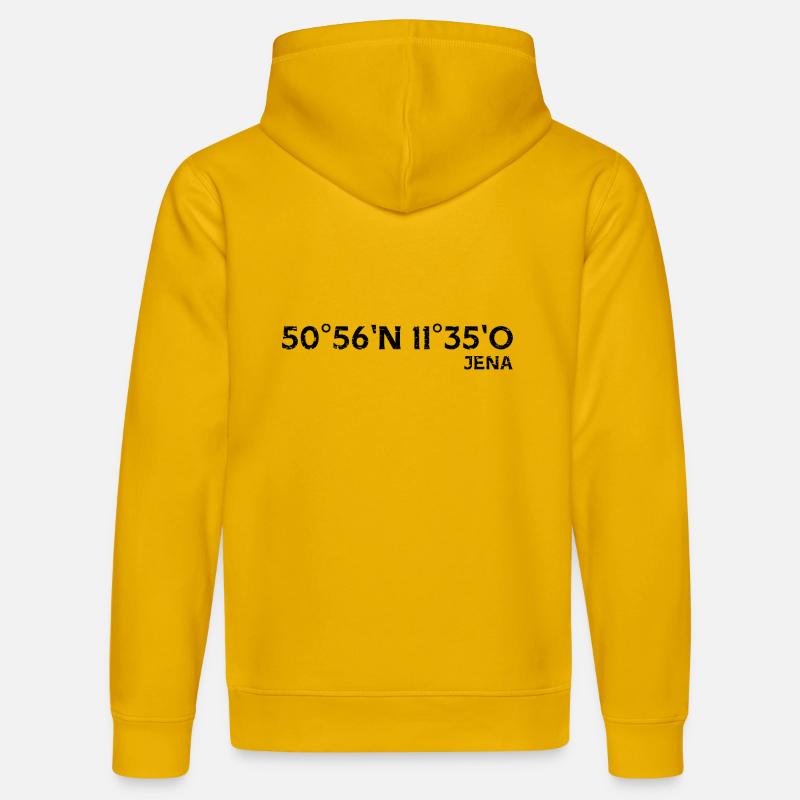 Coordonnées souvenir d’Iéna - Sweat à capuche bio DRUMMER Stanley/Stella Unisexe - jaune spectre