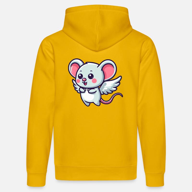 Souris céleste : Rongeur mignon avec - Sweat à capuche bio DRUMMER Stanley/Stella Unisexe - jaune spectre