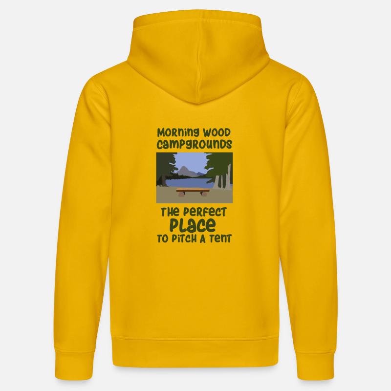 Camping Spruch Zelten - Stanley/Stella Unisex Bio-Hoodie DRUMMER  - Spektralgelb