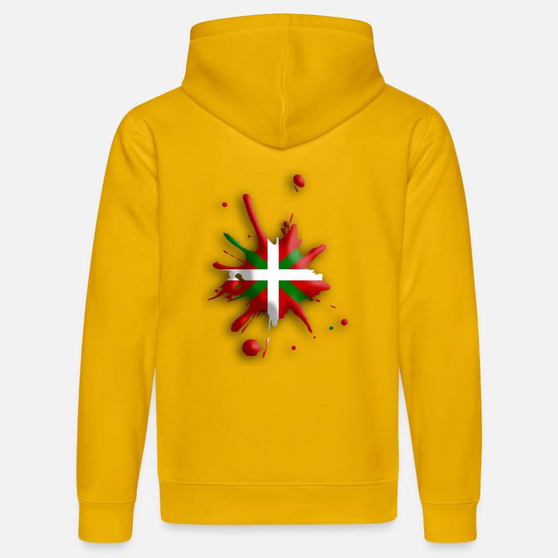 Drapeau Basque tâche 3 - Sweat à capuche bio DRUMMER Stanley/Stella Unisexe - jaune spectre