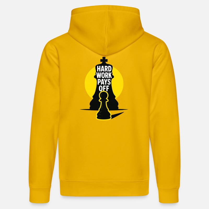 HardWorkPaysOff - Sweat à capuche bio DRUMMER Stanley/Stella Unisexe - jaune spectre