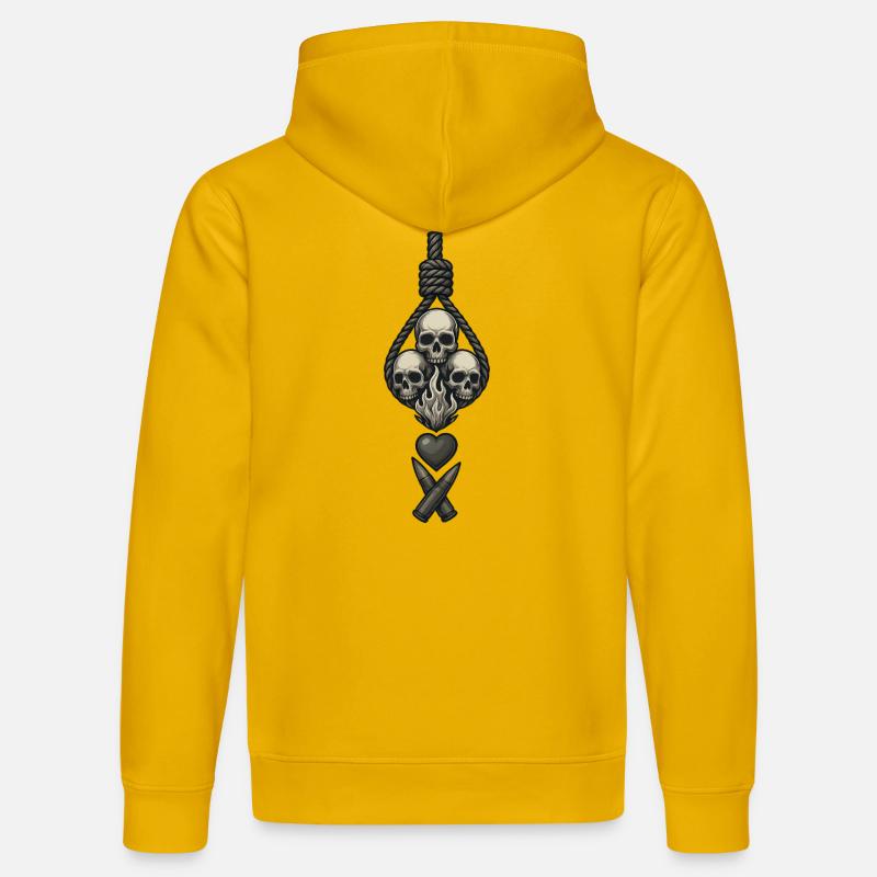 Avi Collection – Skulls & Flame - Stanley/Stella Unisex Bio-Hoodie DRUMMER  - Spektralgelb