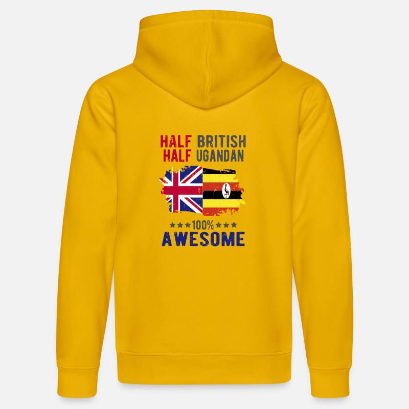 Halb Brite Halb Ugander - Stanley/Stella Unisex Bio-Hoodie DRUMMER  - Spektralgelb