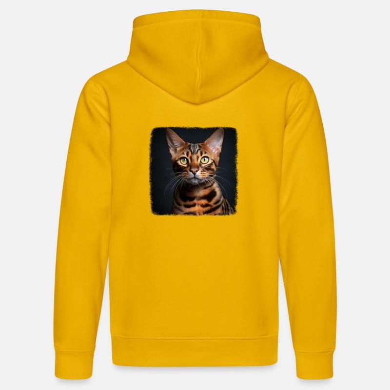 Chat du Bengale Bengalkatze - Sweat à capuche bio DRUMMER Stanley/Stella Unisexe - jaune spectre