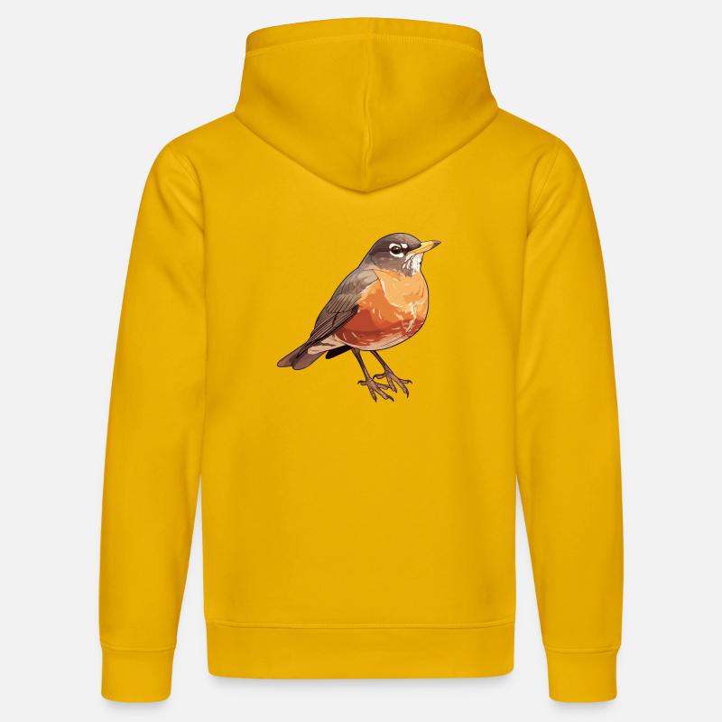 Robin Rotkehlchen - Sweat à capuche bio DRUMMER Stanley/Stella Unisexe - jaune spectre