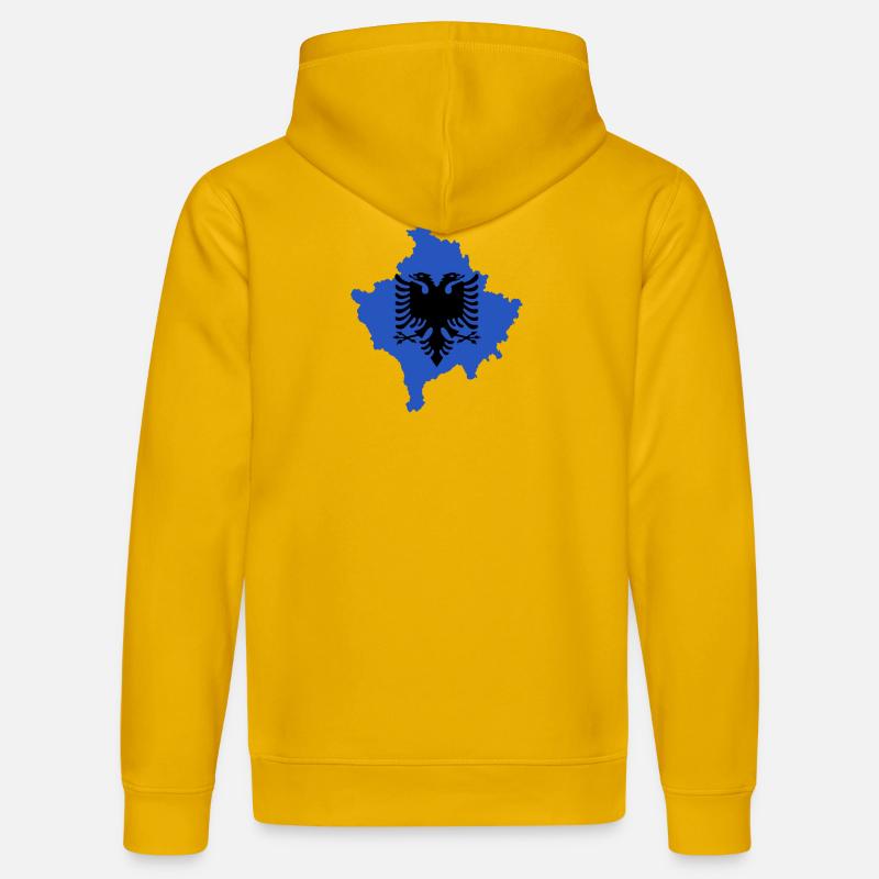 Drapeau du Kosovo « Aigle albanais » - Sweat à capuche bio DRUMMER Stanley/Stella Unisexe - jaune spectre