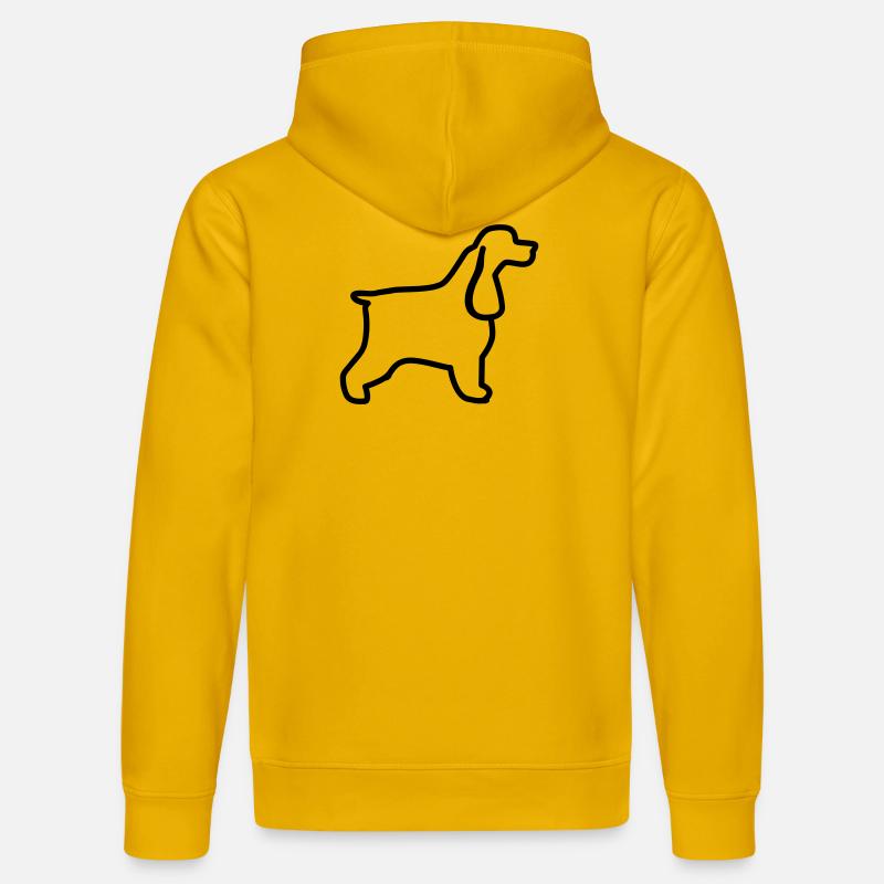 Plan cocker anglais - Sweat à capuche bio DRUMMER Stanley/Stella Unisexe - jaune spectre