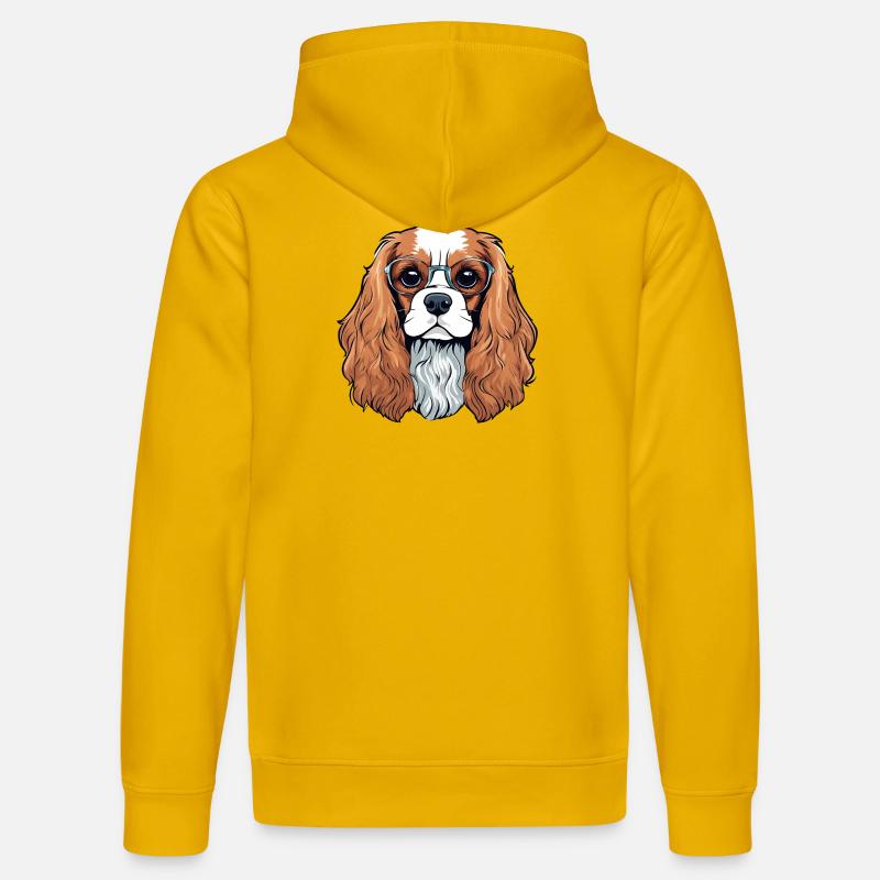 cavalier King Charles, chien, chien mignon - Sweat à capuche bio DRUMMER Stanley/Stella Unisexe - jaune spectre