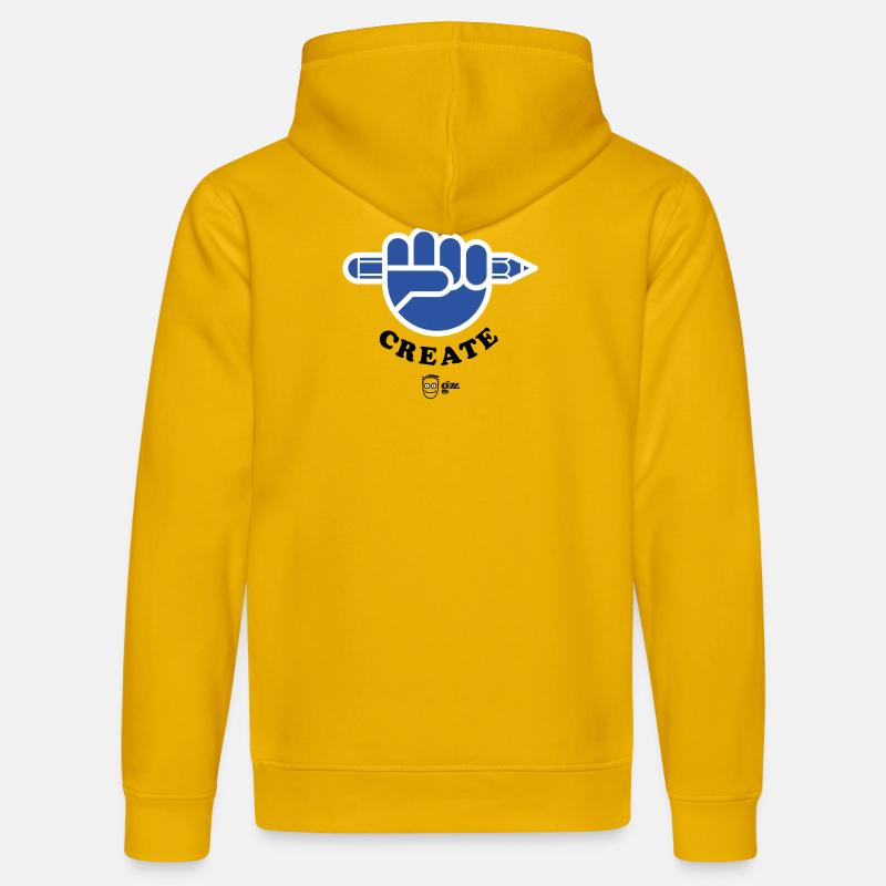Create ! Dos - Sweat à capuche bio DRUMMER Stanley/Stella Unisexe - jaune spectre