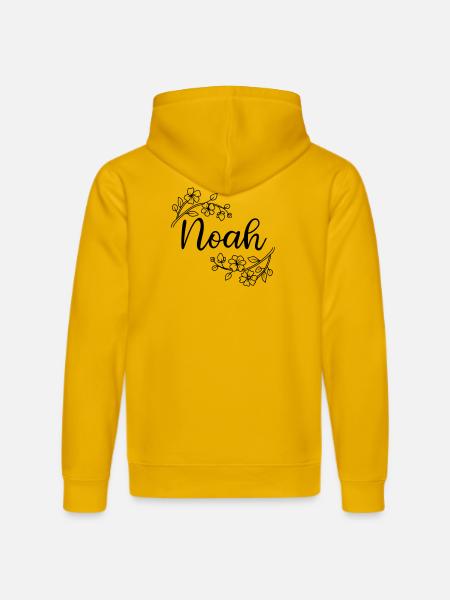 Noah | Name of Name | Vectorgraphic ! - Stanley/Stella DRUMMER Unisex Organic Hoodie - spectra yellow