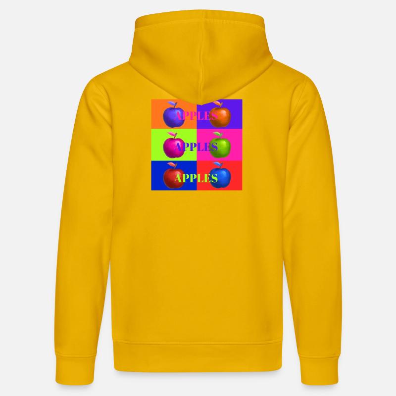 Pop Art Apple Collage Design - Sweat à capuche bio DRUMMER Stanley/Stella Unisexe - jaune spectre