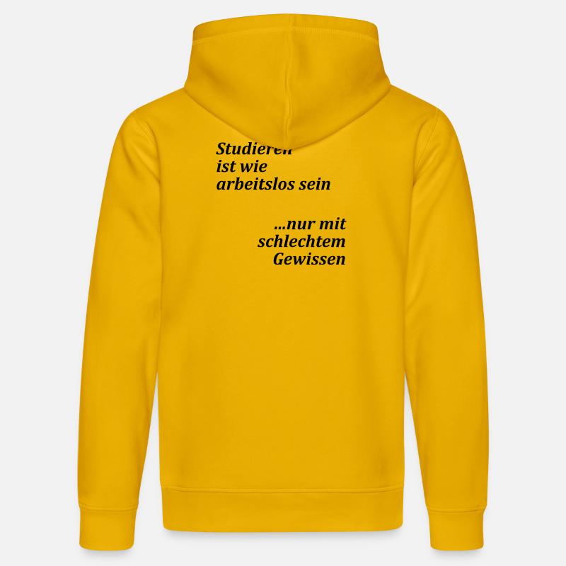 Unispruch "Studieren = arbeitslos" Studenten - Stanley/Stella Unisex Bio-Hoodie DRUMMER  - Spektralgelb
