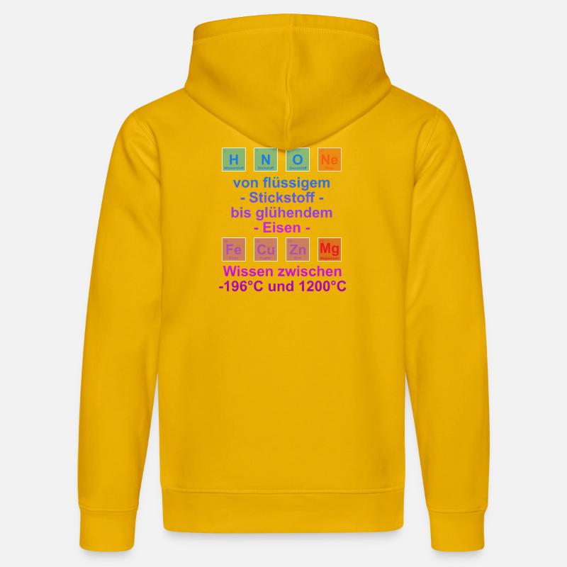 Unispruch "auf Temperatur" Geschenk, Studenten - Stanley/Stella Unisex Bio-Hoodie DRUMMER  - Spektralgelb