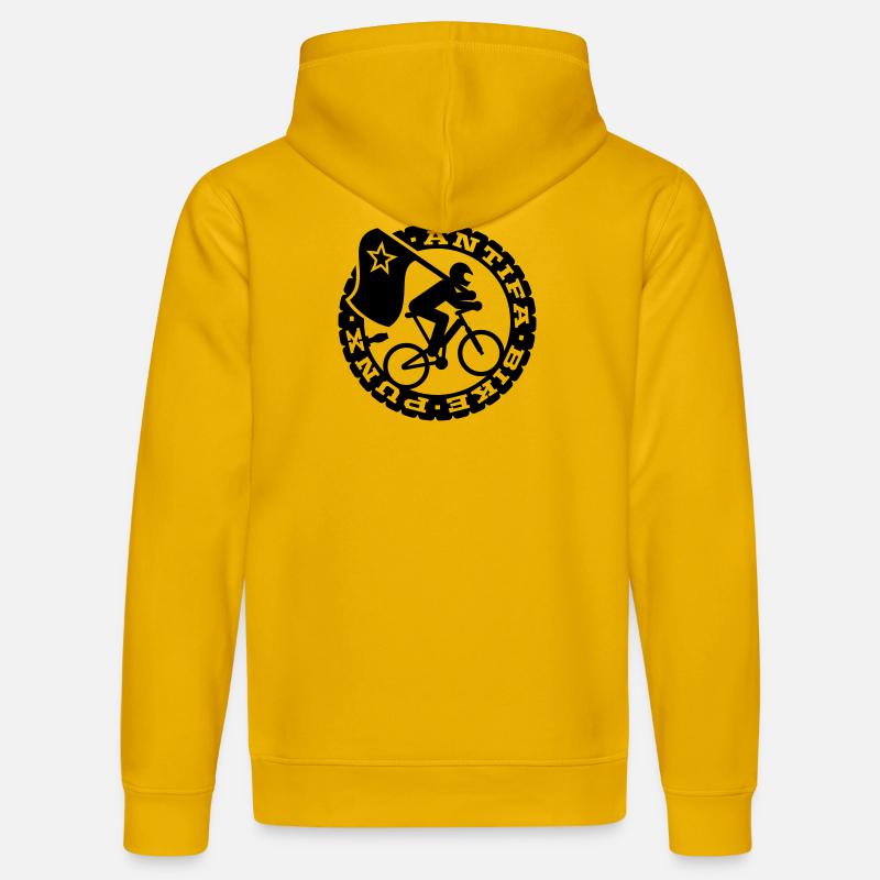 Antifa vélo Punks - Sweat à capuche bio DRUMMER Stanley/Stella Unisexe - jaune spectre