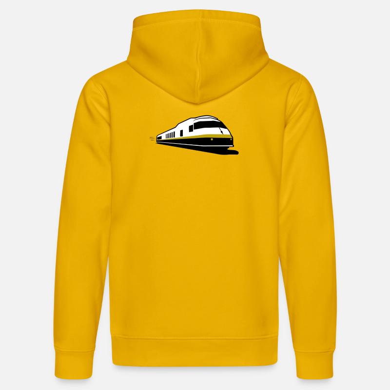 TRAIN - Train - Chemin de fer - Sweat à capuche bio DRUMMER Stanley/Stella Unisexe - jaune spectre