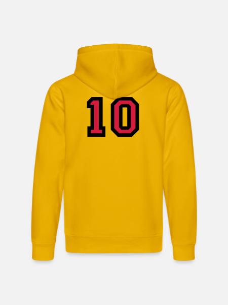 Le numéro 10 - le numéro dix - Sweat à capuche bio DRUMMER Stanley/Stella Unisexe - jaune spectre