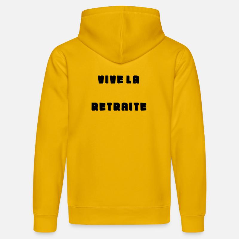 RETRAITE. RETRAITE. RETRAITEE. RETRAITE - Sweat à capuche bio DRUMMER Stanley/Stella Unisexe - jaune spectre