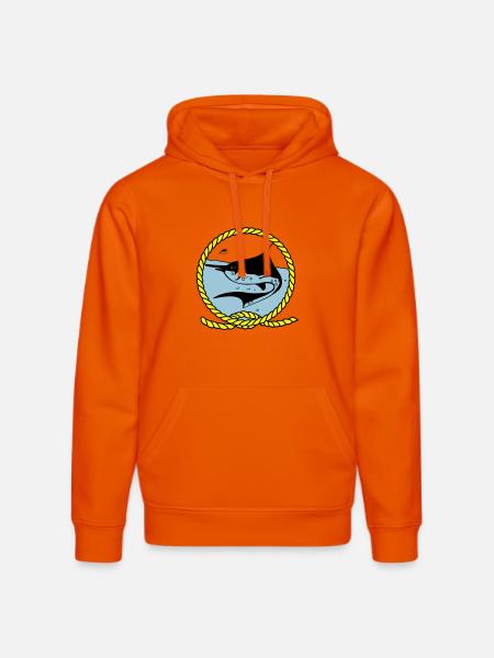Leawaka Haria logo - Stanley/Stella DRUMMER Unisex Organic Hoodie - bright orange