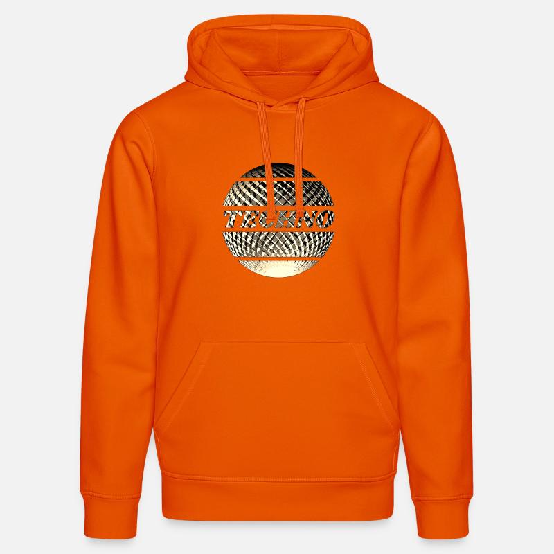 Boule techno disco or - Sweat à capuche bio DRUMMER Stanley/Stella Unisexe - orange profond