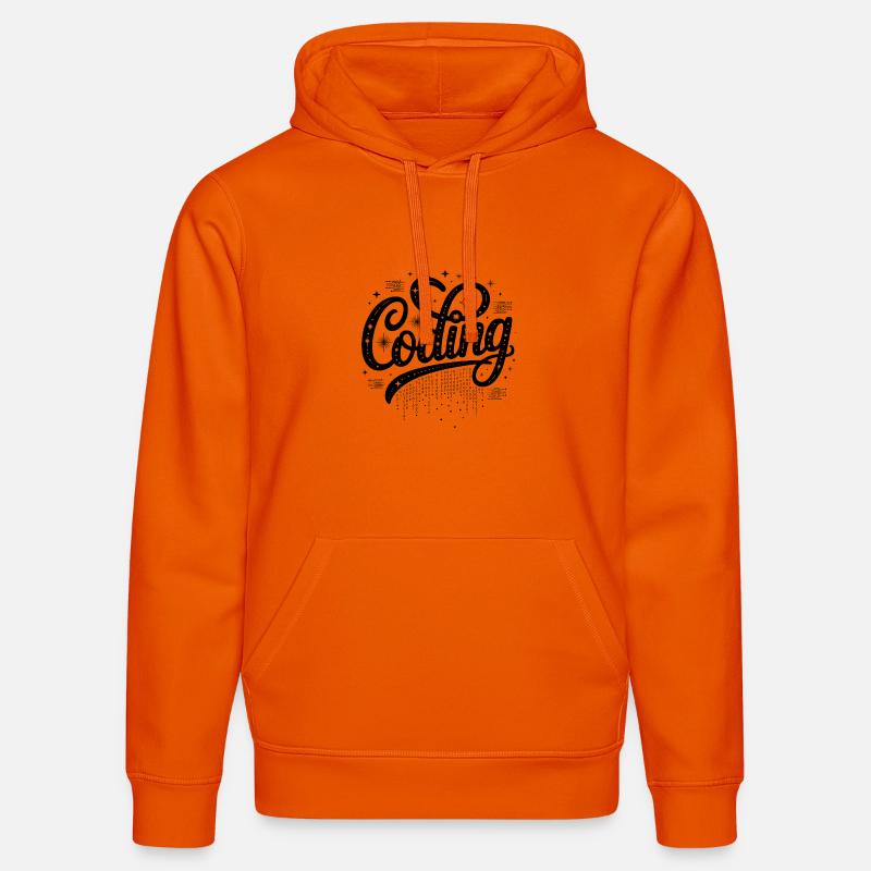 Codage - Conception technologique cool - Sweat à capuche bio DRUMMER Stanley/Stella Unisexe - orange profond