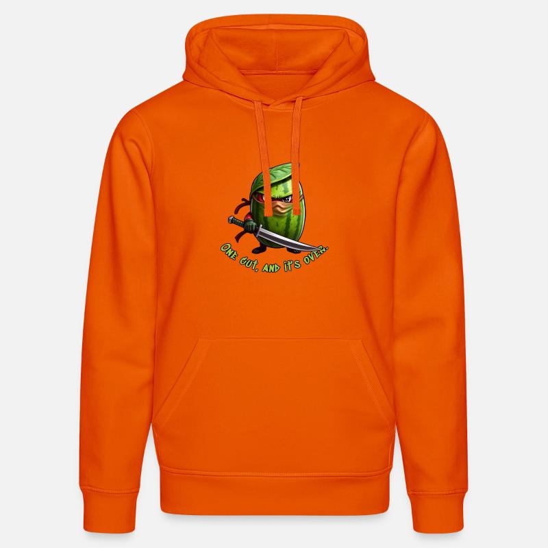 Ninja pastèque avec l’épée - Sweat à capuche bio DRUMMER Stanley/Stella Unisexe - orange profond