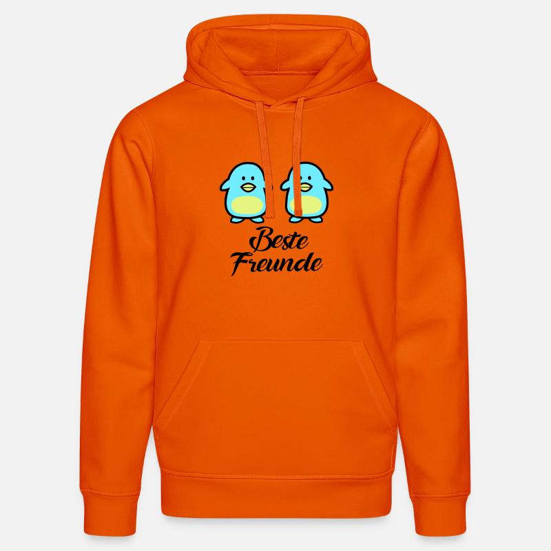 Pinguine Beste Freunde - Stanley/Stella Unisex Bio-Hoodie DRUMMER  - Tieforange