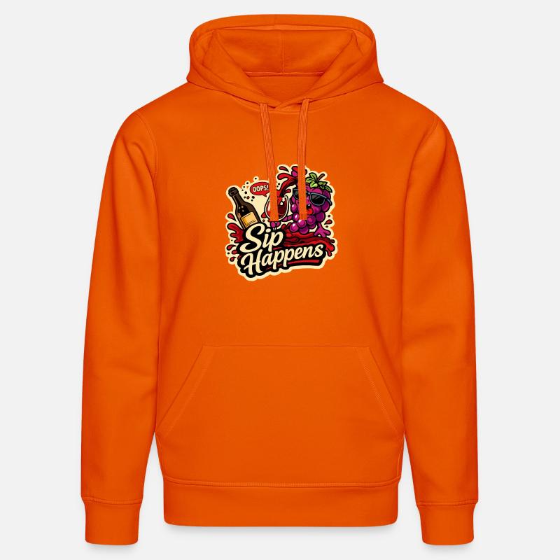 Sip Happens Grapes Comic - Sweat à capuche bio DRUMMER Stanley/Stella Unisexe - orange profond