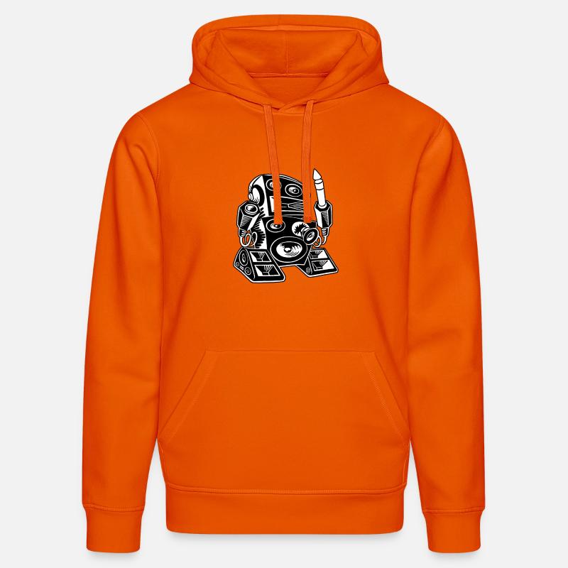 Techno-Robot - Sweat à capuche bio DRUMMER Stanley/Stella Unisexe - orange profond