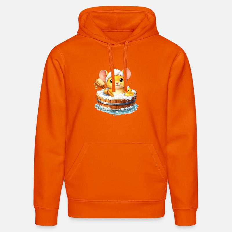 Un bain de souris mignon - Sweat à capuche bio DRUMMER Stanley/Stella Unisexe - orange profond
