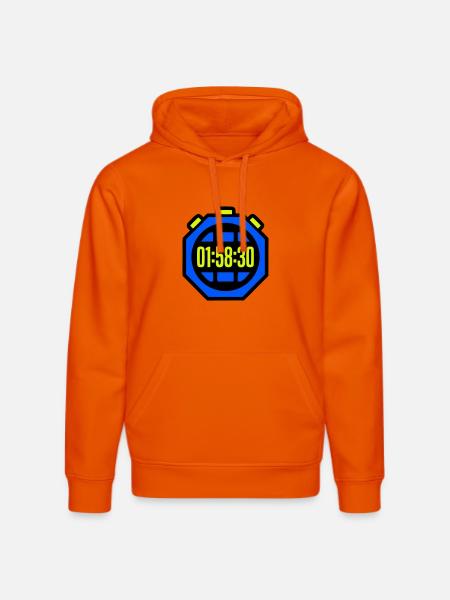 Stopwatch Best Time Half Marathon - Stanley/Stella DRUMMER Unisex Organic Hoodie - bright orange