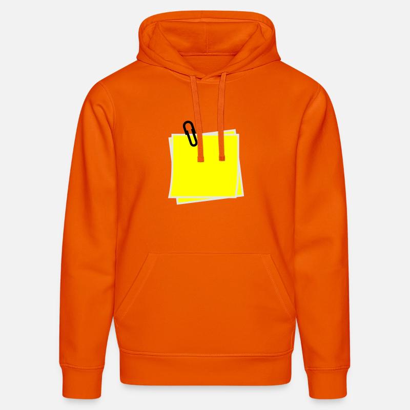 Postit | Zettel | gelber Zettel | Sticker | - Sweat à capuche bio DRUMMER Stanley/Stella Unisexe - orange profond