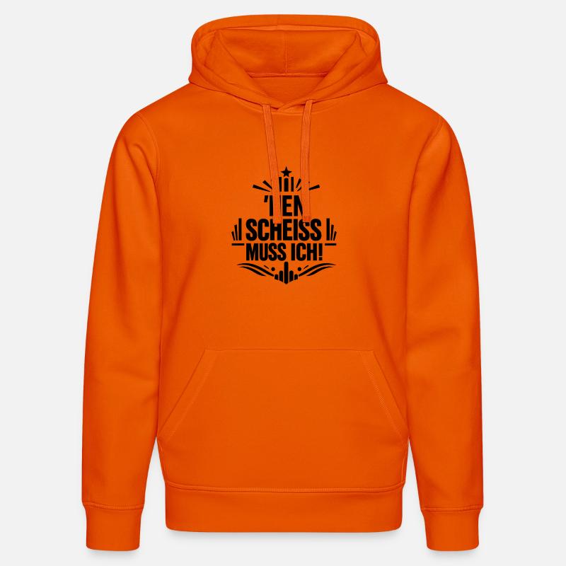Nen Scheiss Muss Ich Mittelfinger Statement - Stanley/Stella Unisex Bio-Hoodie DRUMMER - Tieforange
