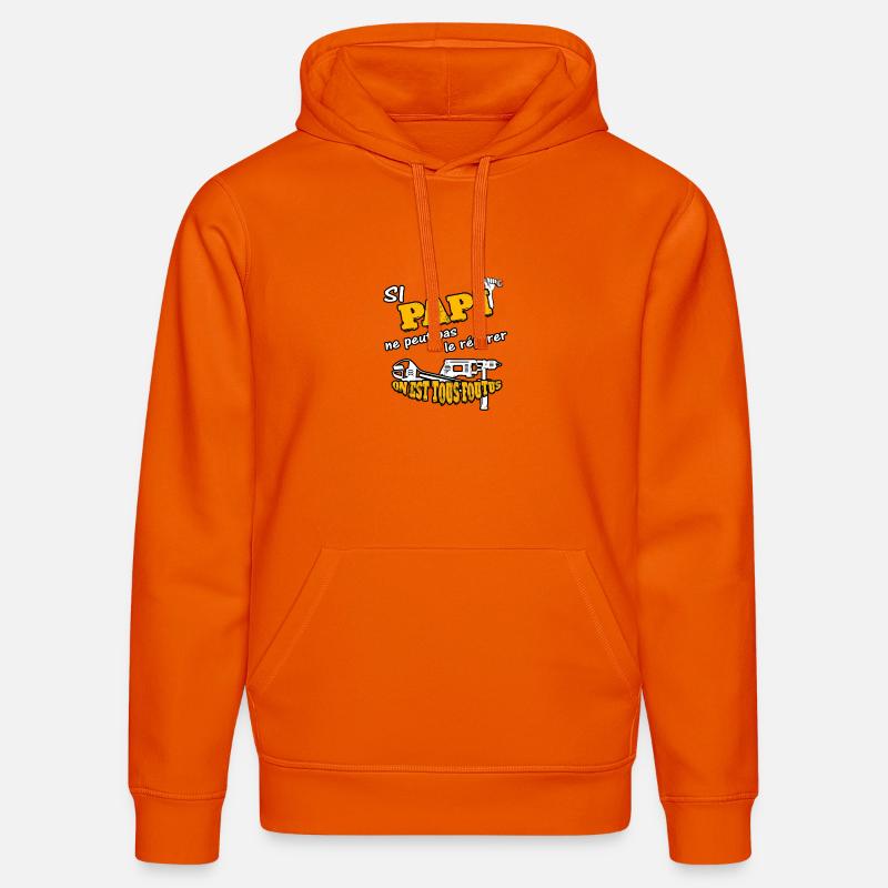 si papi Papy grand-père - Sweat à capuche bio DRUMMER Stanley/Stella Unisexe - orange profond