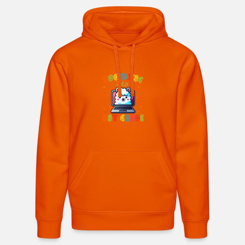 Lama Code Arc-en-Ciel Numérique - Sweat à capuche bio DRUMMER Stanley/Stella Unisexe - orange profond