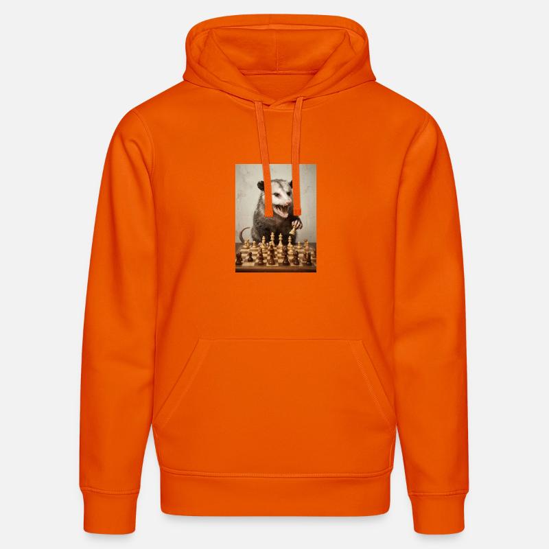Opossum joue aux échecs - Sweat à capuche bio DRUMMER Stanley/Stella Unisexe - orange profond
