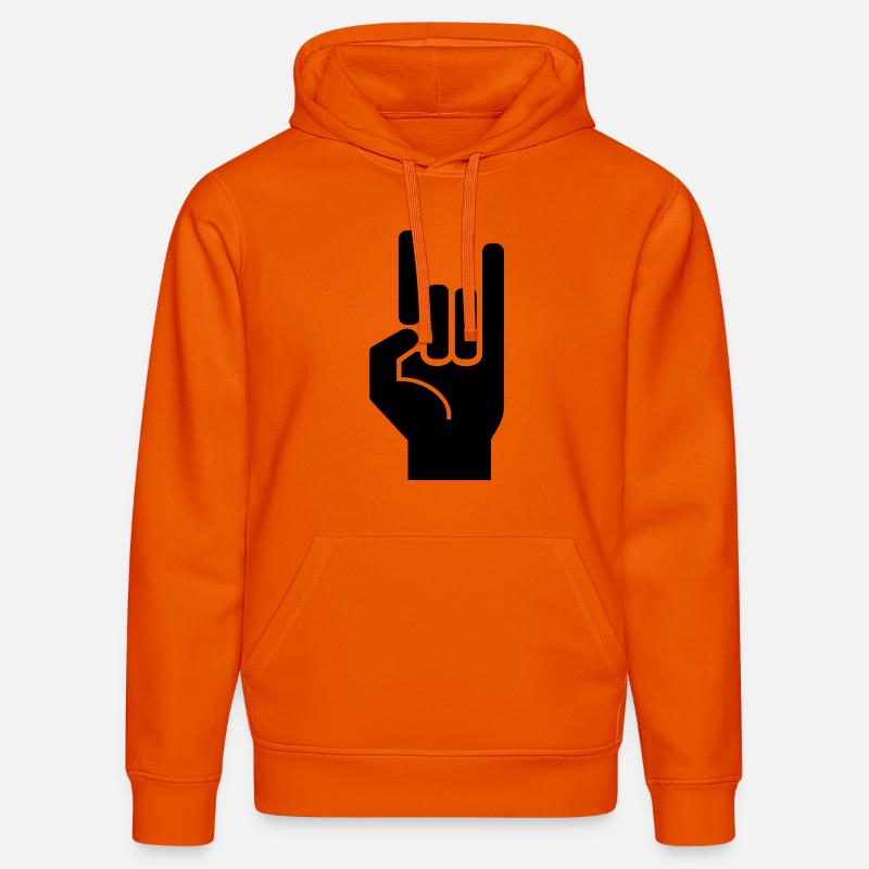 Rock and roll hand de - Stanley/Stella Unisex Bio-Hoodie DRUMMER  - Tieforange
